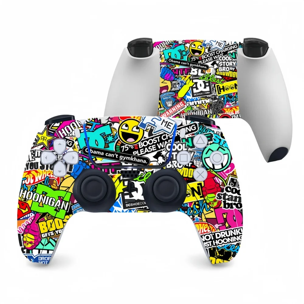 Front Back Full Protective Skin Sticker For PlayStation 5 PS5 Gamepad Joystick Controller Accessories Decoration Decal Stickers