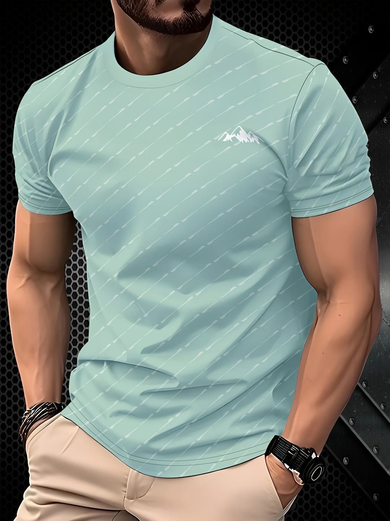 

Men's 3D Printed Graphic T-Shirt Breathable Lightweight Fabric Regular Version Crew Neck Short Sleeve Comfort Version T-Shirt