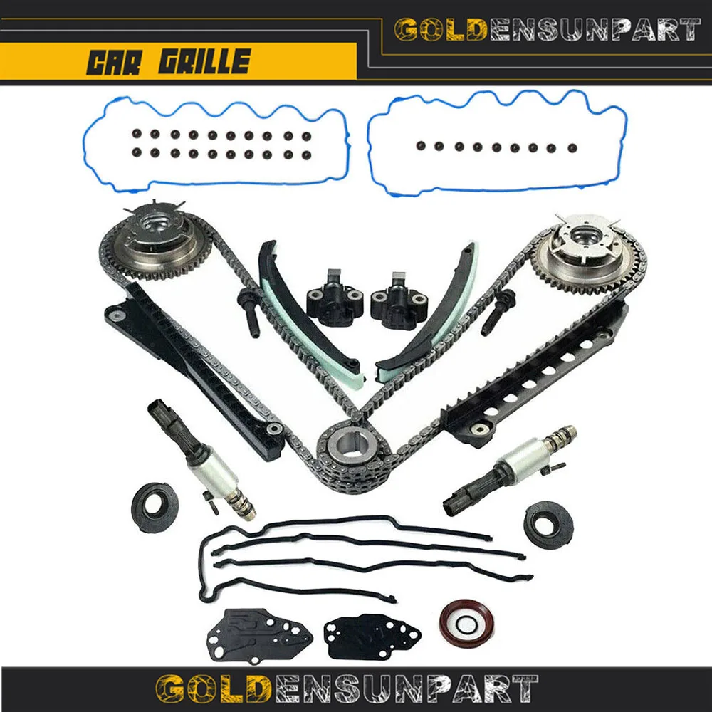 

For 5.4L Triton 3V Ford F150 Lincoln Timing Chain Kit + Cam Phasers + VVT Valves