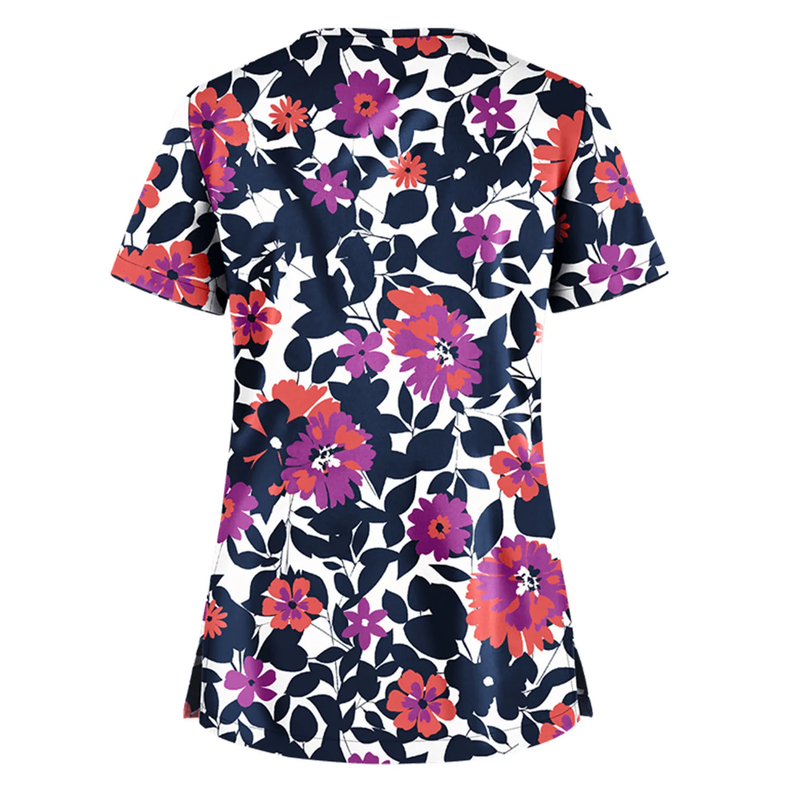 Uniforme de enfermera con estampado de Panda para mujer, jersey de manga corta, blusa de trabajo, uniforme de Enfermería de dibujos animados, Verano