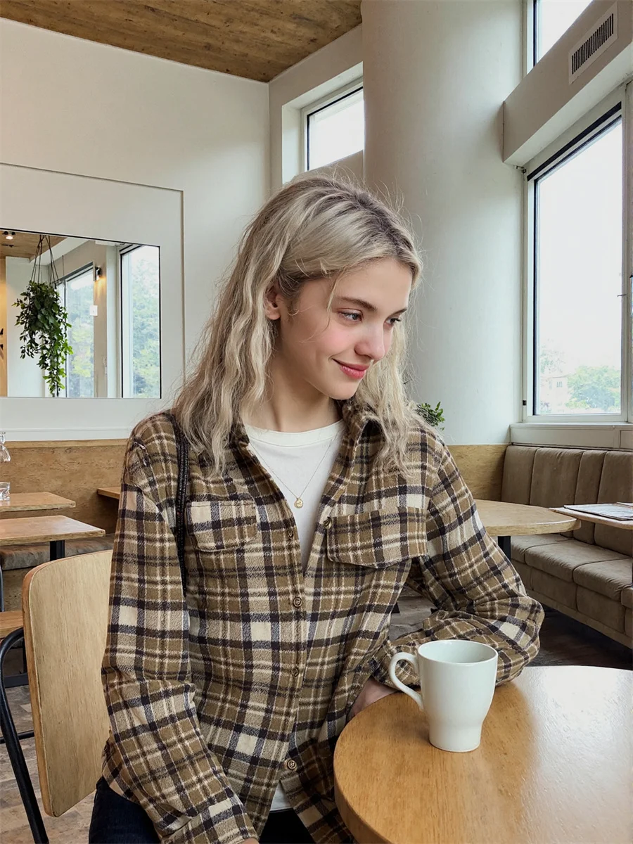 قمصان نسائية واحدة الصدر على الطراز الكوري بفتحة خلفية تصميم مثير بأزرار أمامية كاجوال بسيطة أساسية بلوزات علوية للسيدات #5