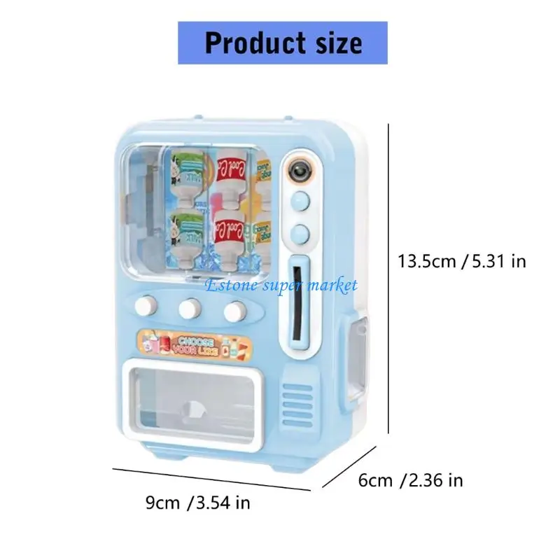 Ensemble distributeur automatique Miniature pour maison poupée 090B, comprenant 9 accessoires pour boissons