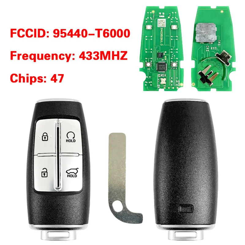 Применимо смарт-карта Hyundai GV80 TQ8-FOB-4F35 2021, артикул: 95440-T6000, ЧИП: 47