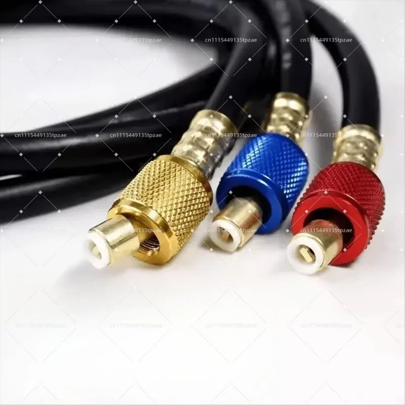 1.8M 3Pcs Black Anti-Explosion Refrigerant Hose, Fit R12 R22 R134A R404 R502, HVAC Air Conditioning Parts