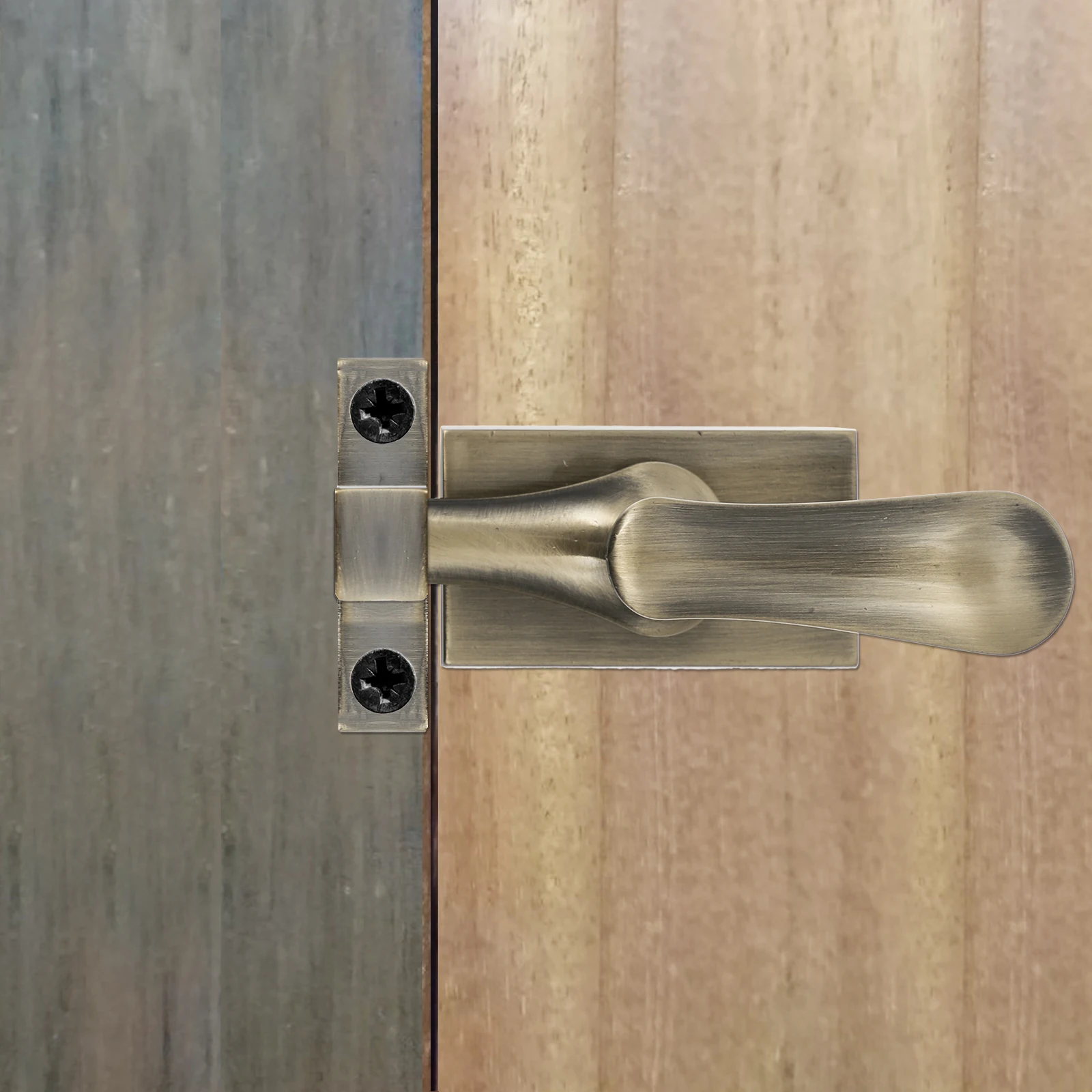 

1pc Premium Zinc Alloy Latch Lock Wood Metal Bolt Security Sturdy Simple Design Easy Installation Anti Rust Home Hotel Use Solid