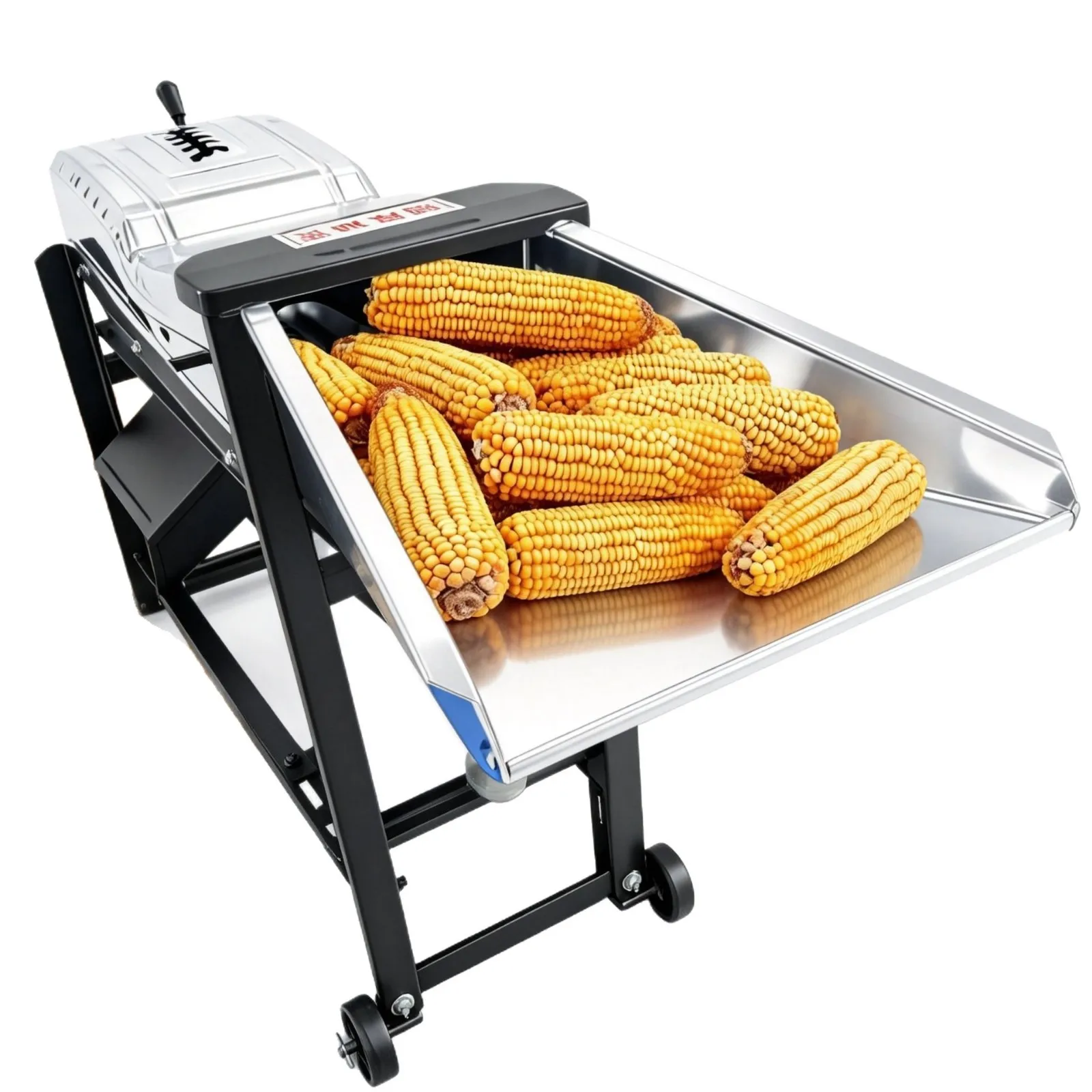 YJQ electric household adjustable corn thresher single and double rollers threshing unbroken core enlarged thickened version