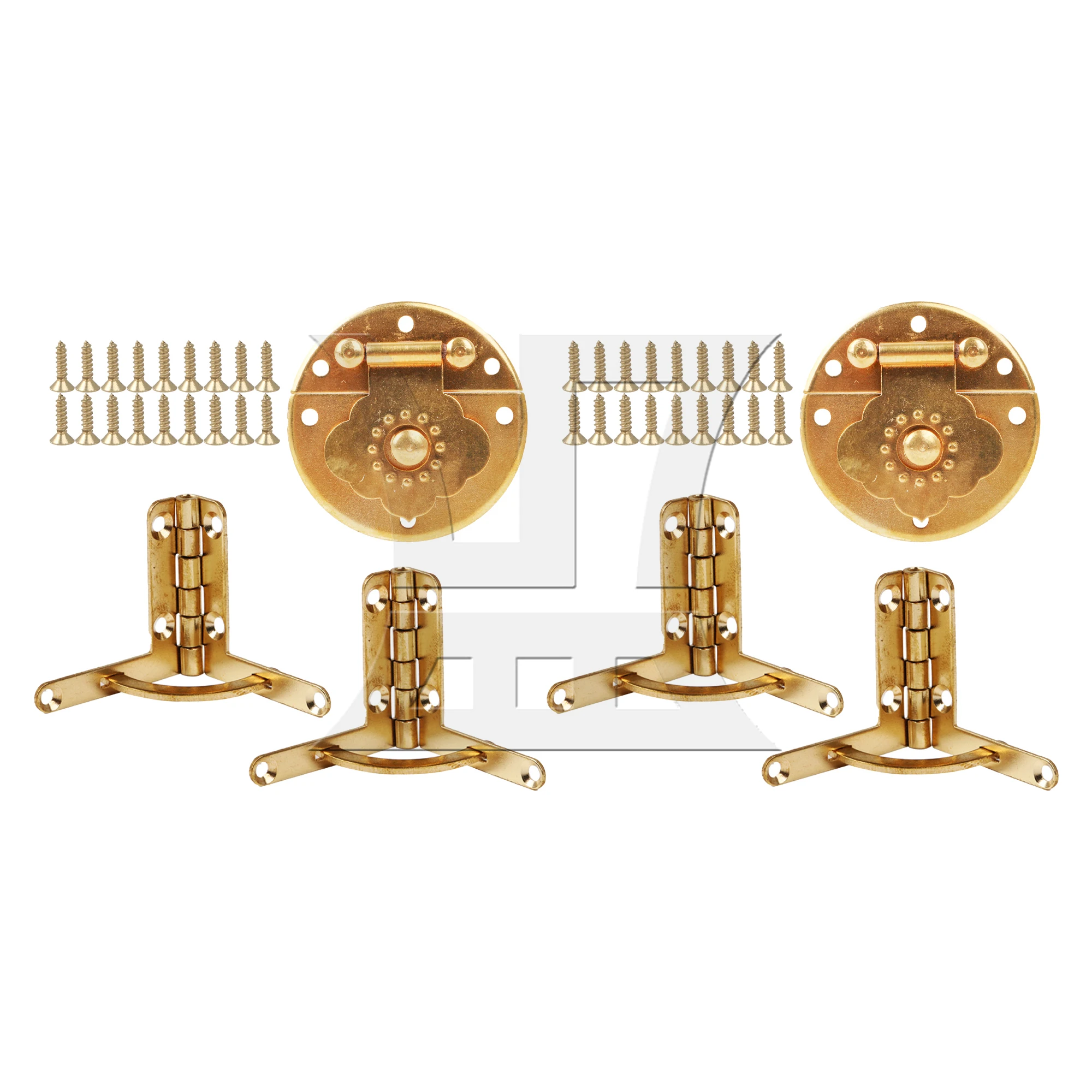 

Складной квадратный шарнир 33x30 мм с круглой застежкой золотого цвета для шкатулок для украшений, набор из 3 штук