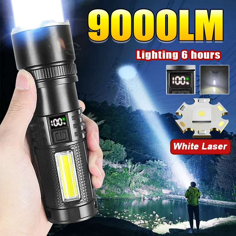 

NEW Super 2000M Long Range White Laser Most Powerful LED Flashligh Portable Recharge Searchlight Outdoor Camping Tactical Torch