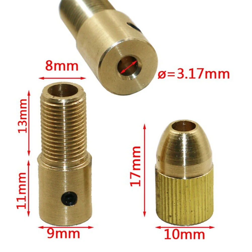 Mini perceuse à pince Dremel en laiton, 7 pièces/ensemble, 2.35/3.17/4.05/5.05mm, pour moteur électrique, outil de foret, adaptateur de mandrin