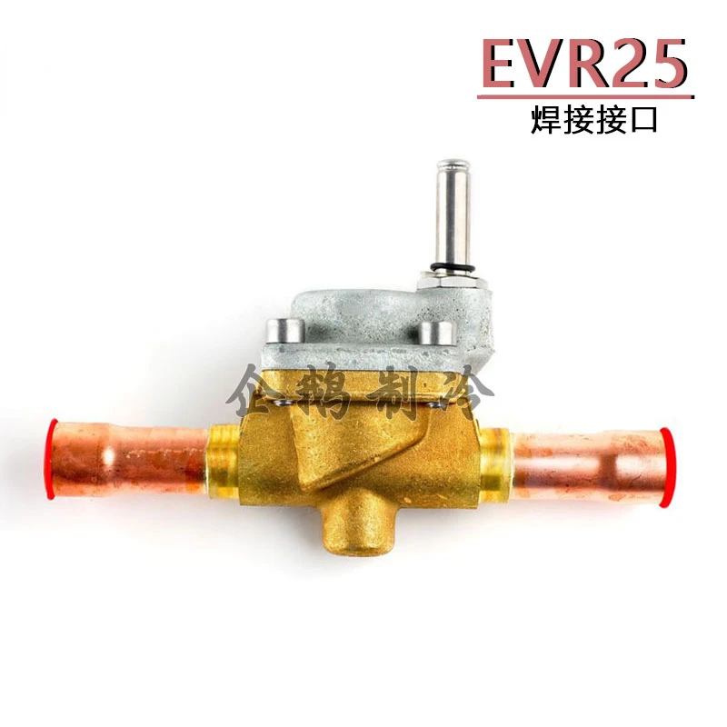 Welding Copper Solenoid Valve for EVR25 Normally Closed Air Conditioning Refrigeration Heat Pump