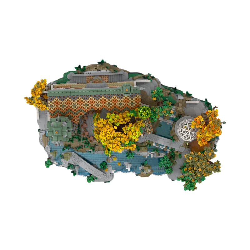 MOC Building Blocks Creative Assembly Toy Expansion Pack, Medieval Elven Castle Extension Module Bricks for Scene