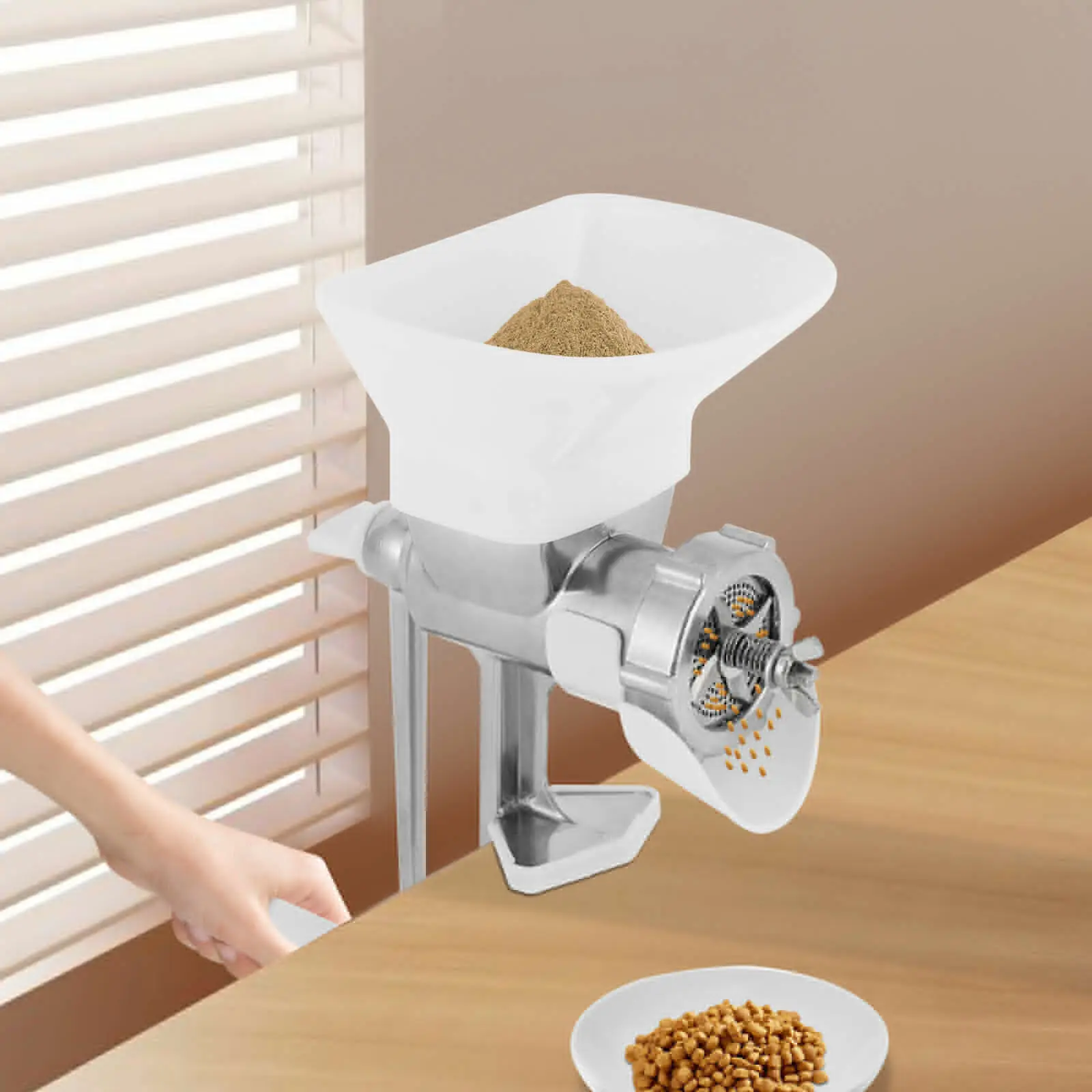 Manual Feed Pellet Machine Table Mount Cats Birds Fishing Table Feed Making Tool