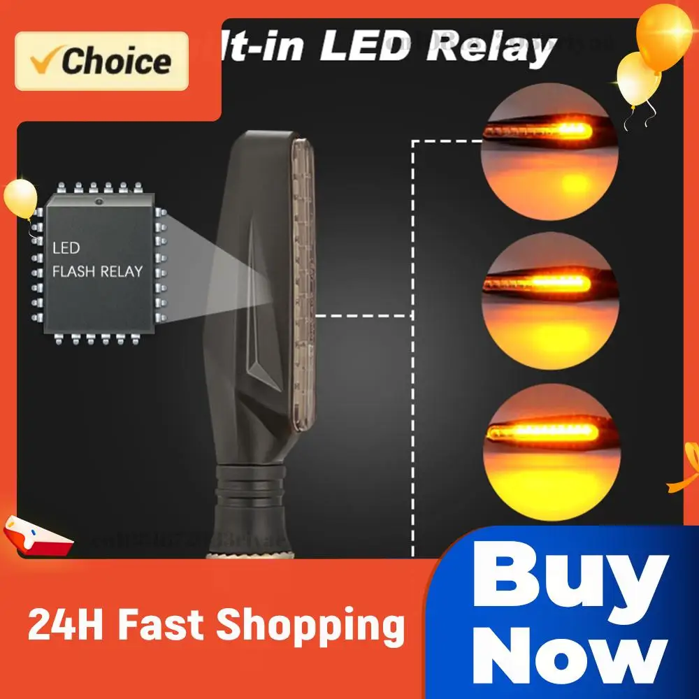 

2pcs Motorbike Side Turning Indicators 12V 12LEDS Daytime Running Lights 335SMD Moto Flasher Light for Motorcycles Beach Bikes