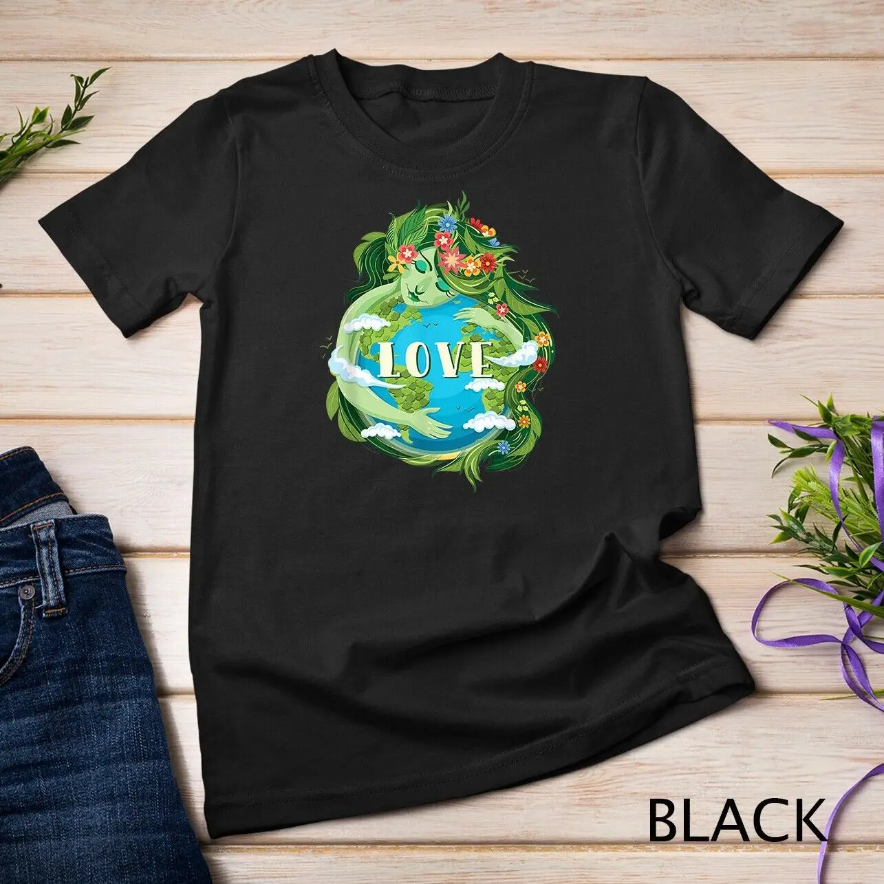 LOVE Mother Earth Day Save Our Planet Environment Green Unisex T-shirt