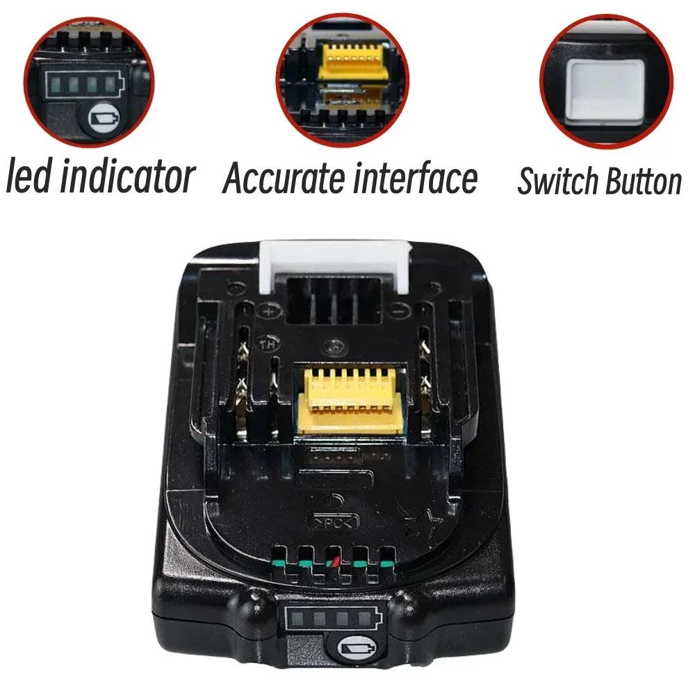 18V 5.0Ah replaceable lithium-ion battery for Makita cordless power tools BL1815 BL1840 LXT400 194204-5 194205-3