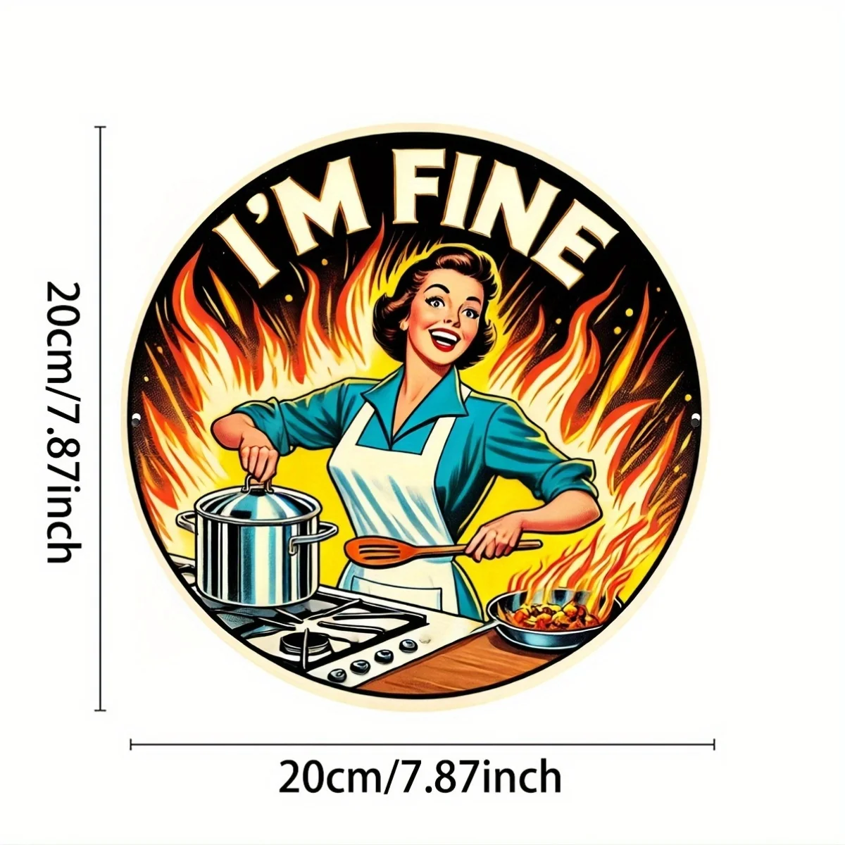 Im Fine Retro Metal Wall Art Vintage Aluminum Sign Kitchen Home Bar Cafe Indoor Outdoor Decor