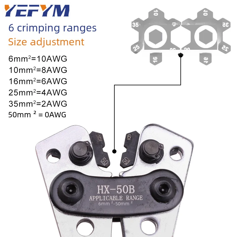 Hx-50b SC Bare Terminal Us Standard Terminal Crimping Pliers Y.o Manual Cold Press Pliers Ot Copper Aluminum Nose Cable End