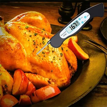 Lebensmittel thermometer digitales Essen Kochen Grill Fleisch gabel Grills onde drahtloses Fleisch faltbares Thermometer