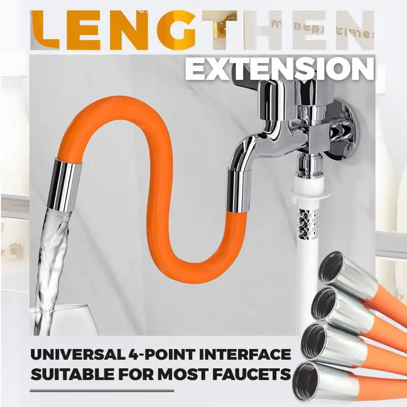 Universal faucet extension tube 360 degree free bending adjustment universal rotation bathroom splash basin extension tube