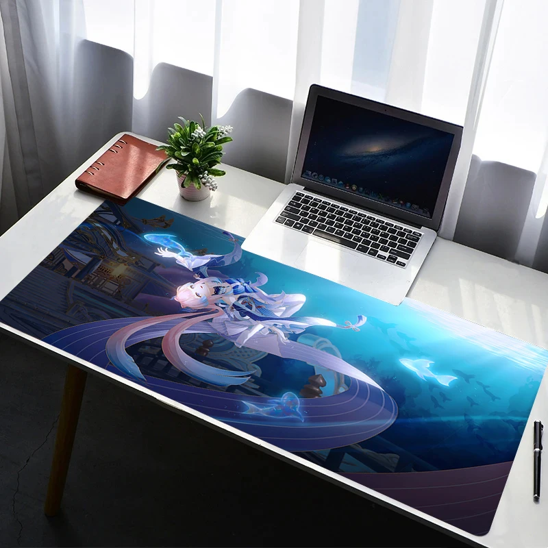 Mouse Pad Laptop Non Slip Extended Desktop Mouse Mat G-genshin Impact Kokomi PC Anime Keyboard Pad Gaming Accessories Mousepad
