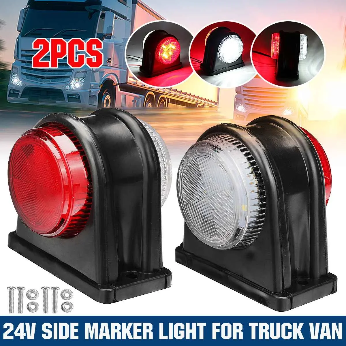 12V 24V Led Car Truck Side Marker Light External Mini Durable Trailer Lorry Caravan Safety Turn Signal Lamp Warning Light