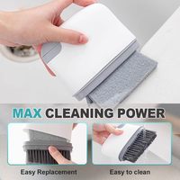 2-In-1 Groove Cleaning Brush Crevice Cleaner Window Tracks Sliding Doors Sills Tile Lines Car Vents | Handheld Grout Brush Tool