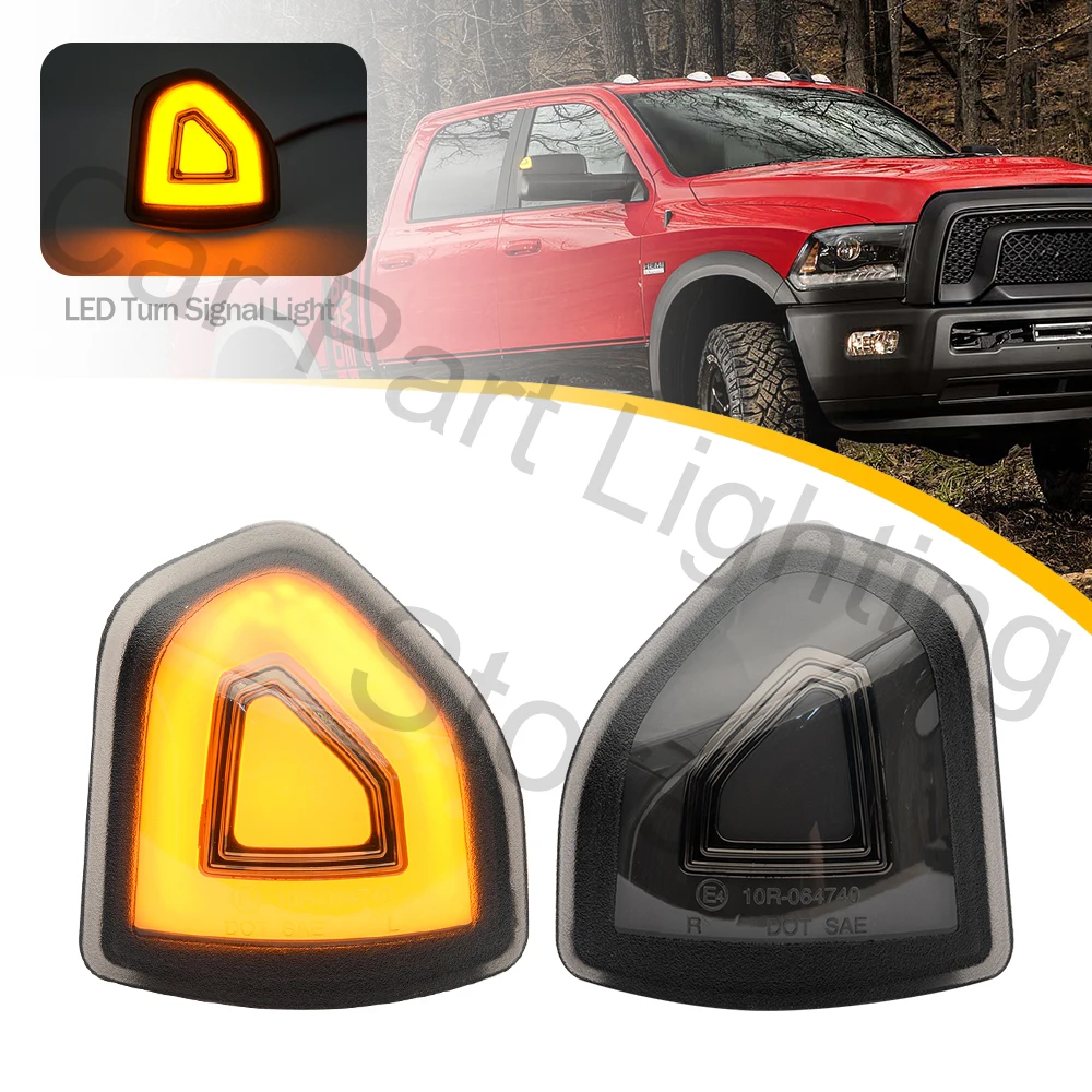 

2X LED Tow mirror turn signal light rearview Side Marker lamp For Dodge Ram 1500 2500 3500 4500 5500 2010-2018