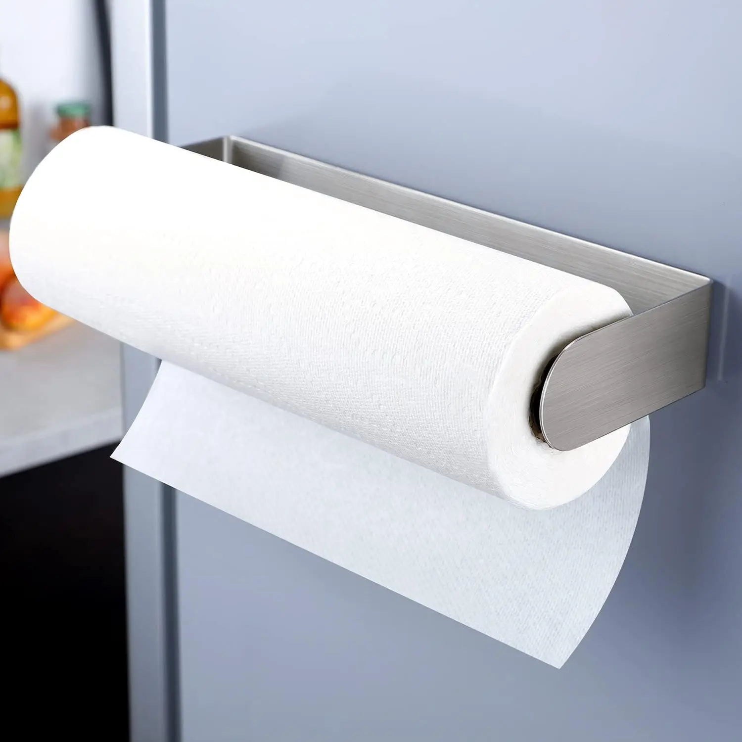 

Strong Magnetic Paper Towel Holder for Kitchen, Fridge, Grill - Space Saving, Rustproof Stainless Steel