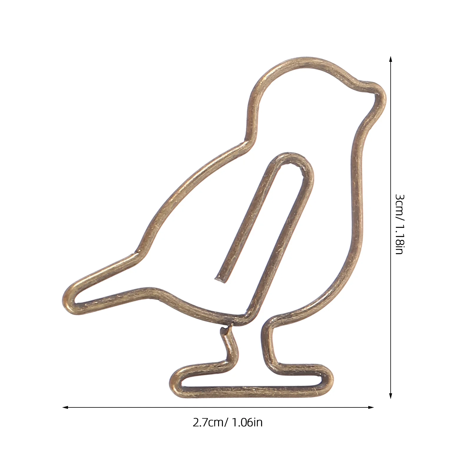 20 Pcs Bird Paper Clip Document Clips Small Paperclips Cute The Office File Metal