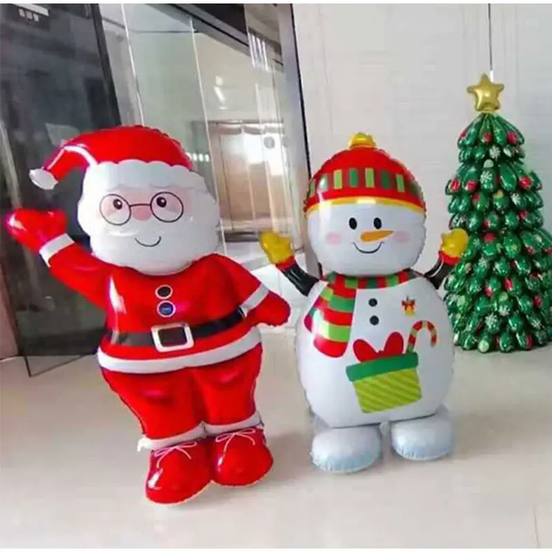 1.2m Standing Balloon Santa Claus Self-sealing Christmas New Year's Themed Parties Perfect For Holiday Decorations