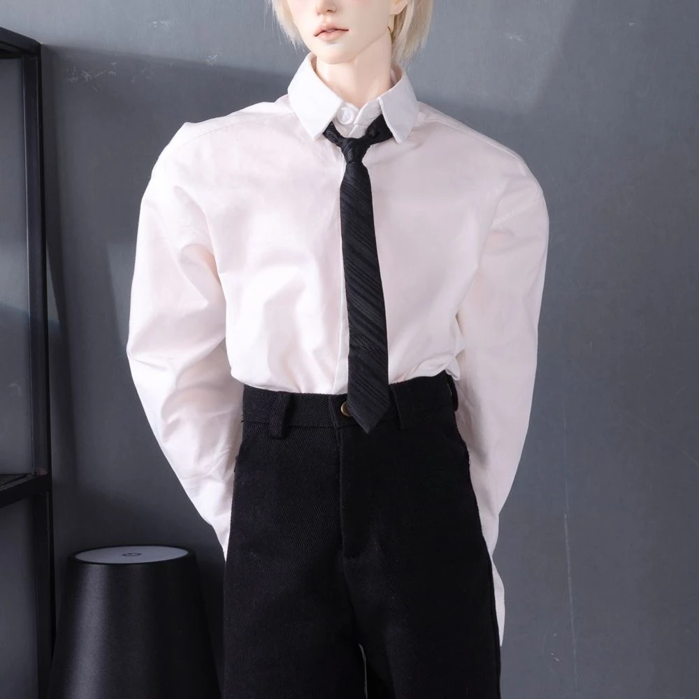 เสื้อผ้าตุ๊กตาสำหรับตุ๊กตา BJD ชาย 75 ซม. 1/3 เสื้อเชิ้ตสีขาวแขนยาว ชุดแต่งตัว ของเล่นบ้านตุ๊กตา อุปกรณ์เสริมตุ๊กตา ไม่มีตุ๊กตา