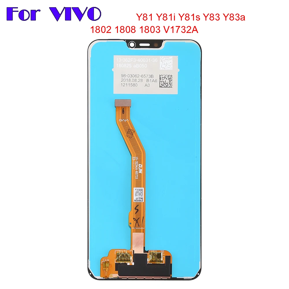 

ЖК-экран для VIVO Y81 Y81i Y81s Y83 Y83a 1802 1808 1803 V1732A 6,22 ''ЖК-дисплей с дигитайзером сенсорного экрана полная сборка