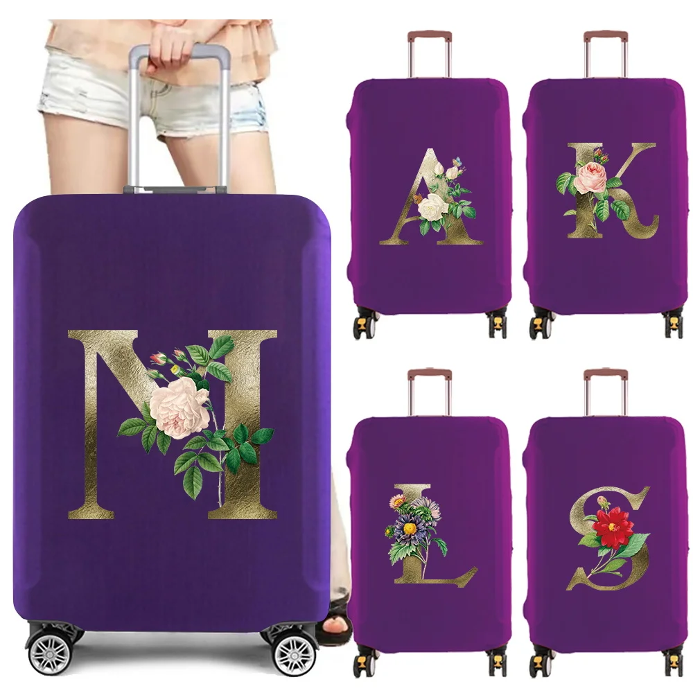 

Luggage Cover Protective Case 18-32inch Trolley Box Suitable Travel Accessories Dust Cover Golden Flower Series Reusable