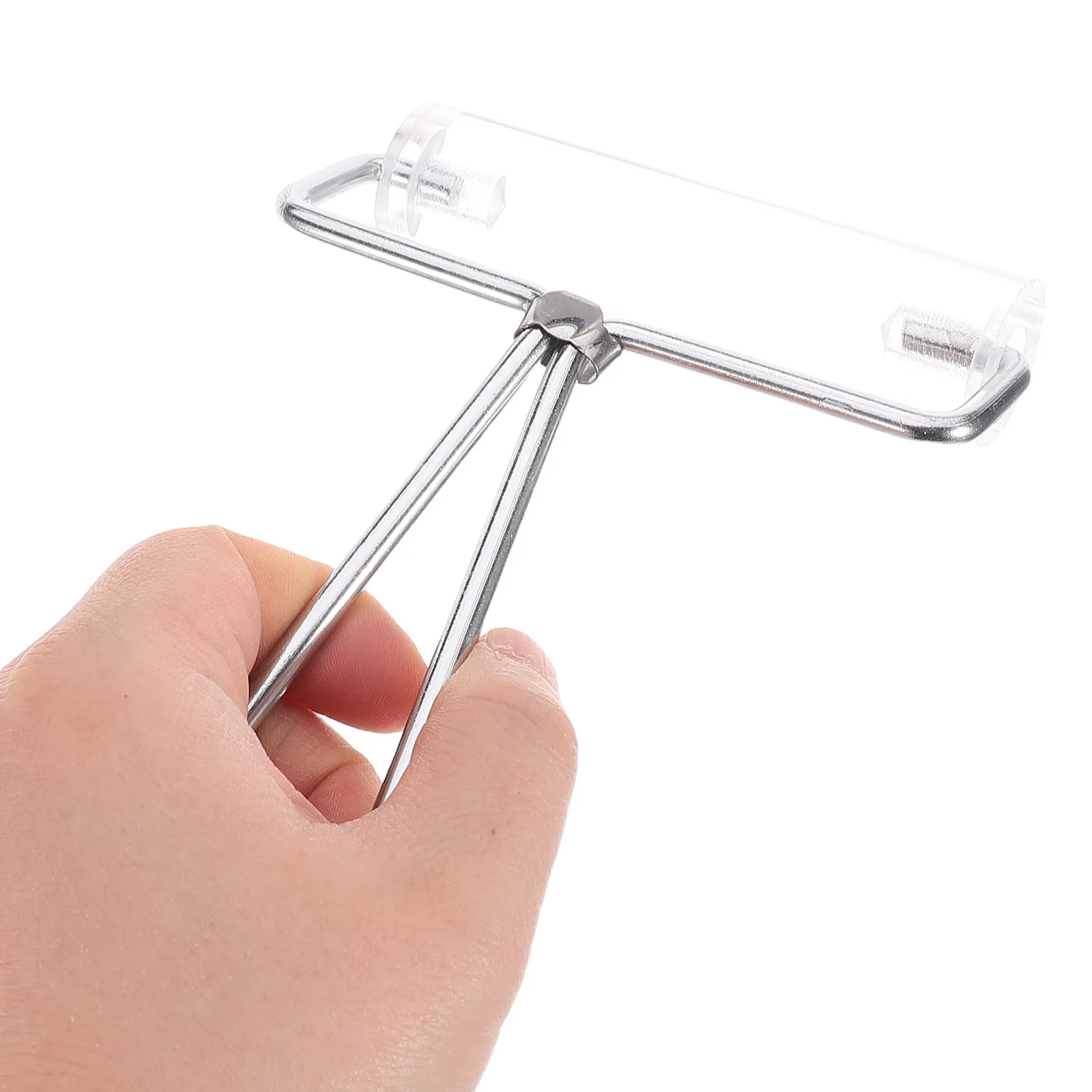 

Small Acrylic Clay Roller Transparent Handheld Metal Handle Non Stick Smooth Surface Polymer Clay Rolling Pin Craft Accessory