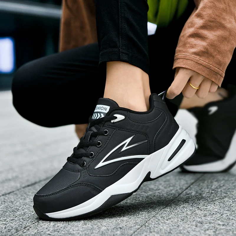 أحذية رياضية كاجوال للرجال قابلة للتنفس، أحذية رياضية فاخرة بدون كعب أنيقة، أحذية جري مريحة، سباق التنس #3