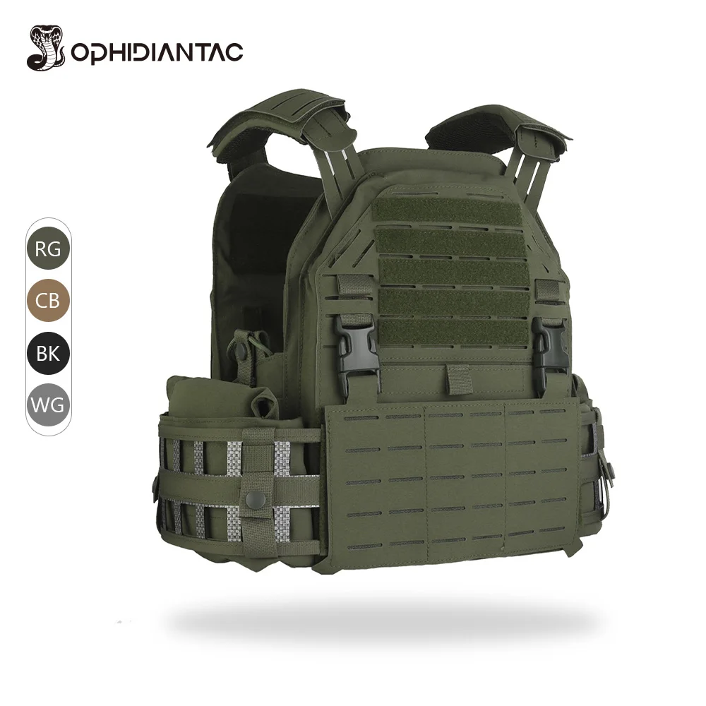 

OPHIDIANTAC LG4 Plate Carrier MOLLE: Многофункциональный нейлоновый нагрудный жилет для охоты со сменной передней пластиной