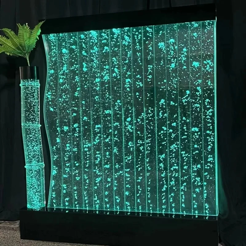 custom.Modern Movable Indoor Waterfall Printed Technique Wall-Mounted Artificial Dance Bubble Decor New Interior