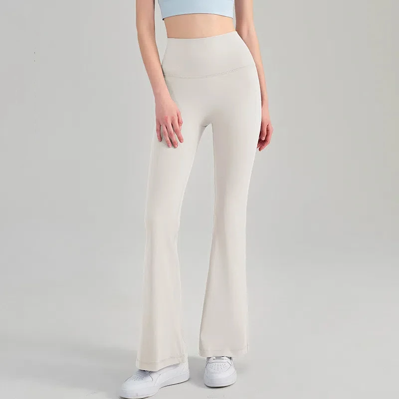 الراقية متوهج اليوغا السراويل للنساء عالية الخصر الرياضة ضيق بيلاتيس الورك رفع سراويل رياضية اليوغا واسعة الساق الرياضة طماق #5