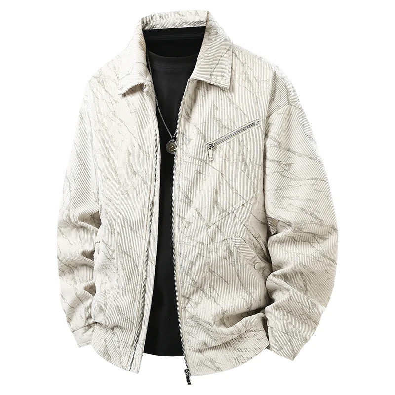 

2026 Spring New Men Jackets Coats Fashion Comfortable Zipper Outerwear Casual All-match Male Clothes Quality Turn-down Collar