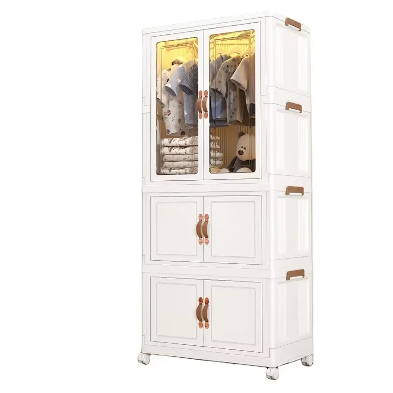 Compact Foldable Wardrobe Portable Dresser for Kids Children Storage Cabinet Organizer