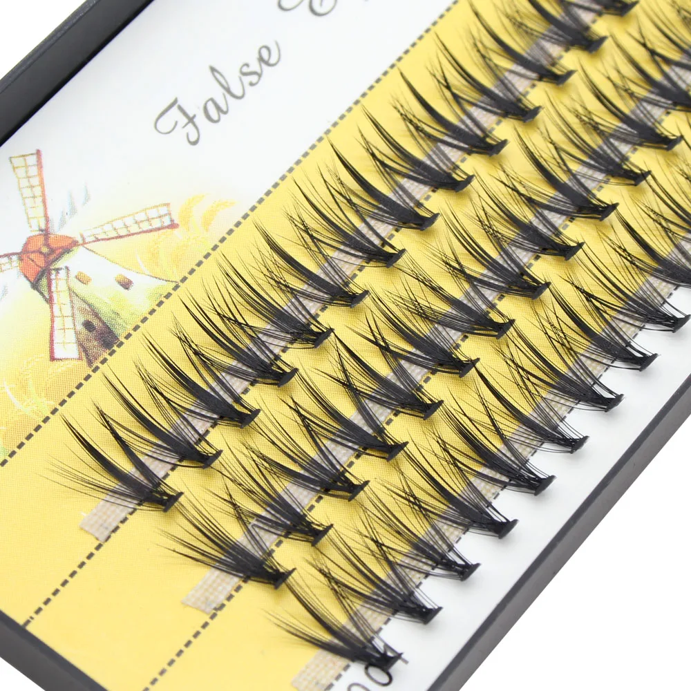 MUYD Black Hand Made Silk 20D/30D Individual Cluster Eyelashes Extension Natural DD Mink Lashes Soft Cilos 3D Volume
