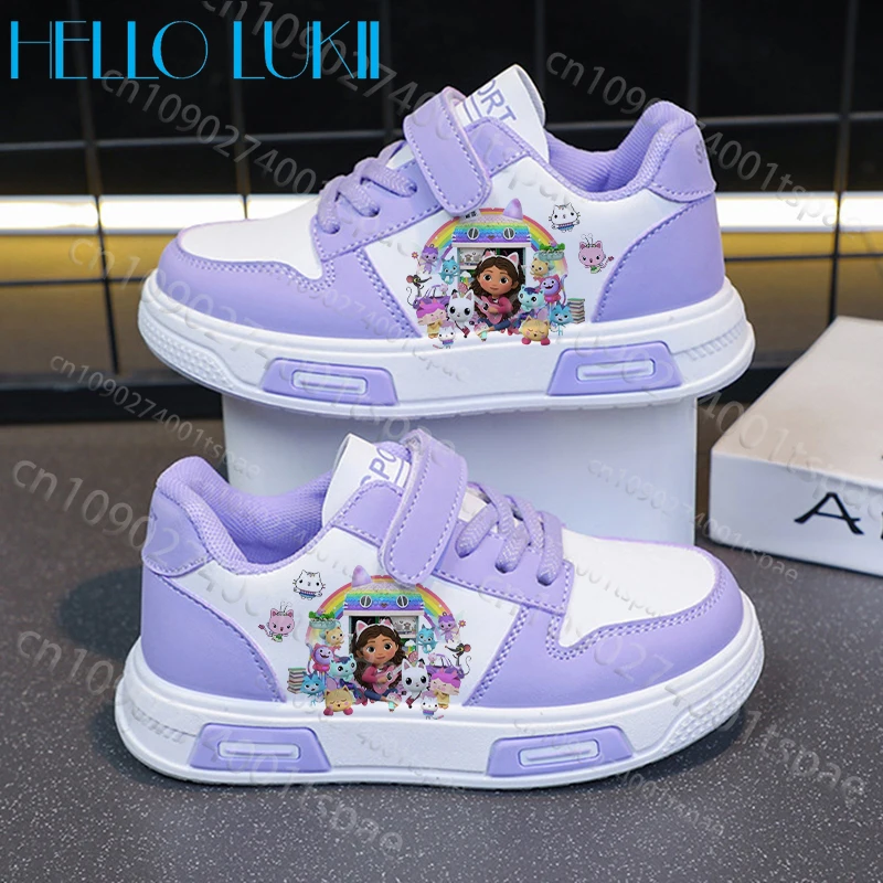 

Детская прогулочная обувь Gabby Dollhouse для маленьких девочек, милая обувь с 3D-принтом, прочная, легкая, из искусственной кожи, на все времена года.