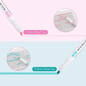 5-15 컬러 더블 헤드 하이러 리터 펜 세트 형광 그리기 표시 마커 하이로터 펜 예술 일본어 귀여운 파스텔 문구 10 최고의 판매 미니 하이 라이터 -same6