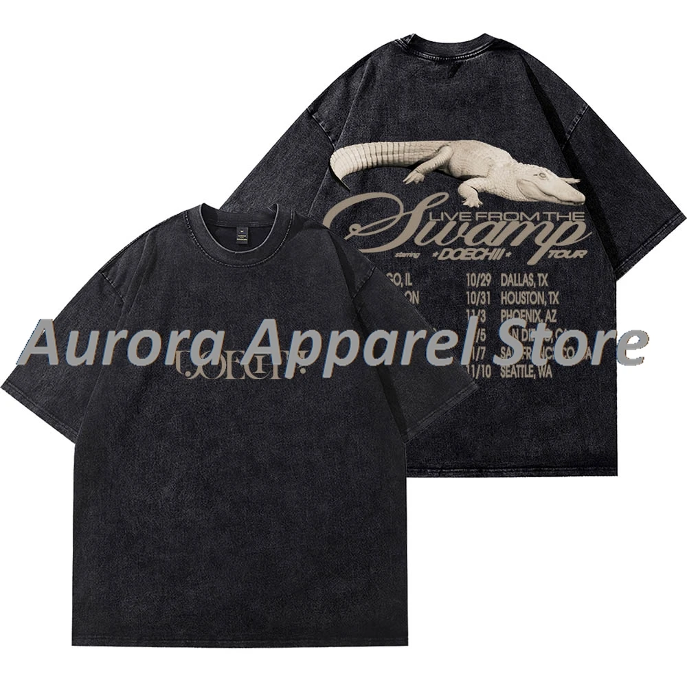 

Doechii Live From The Swamp Tour Merch Wash T-Shirts Cosplay Women Men Cotton Short Sleeve Tee