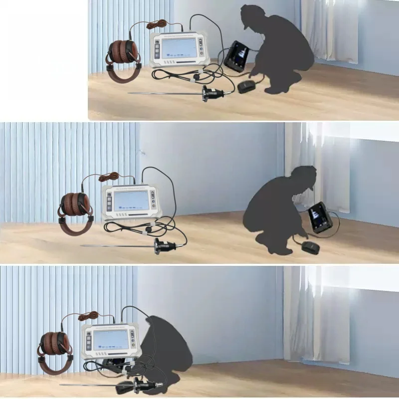 

ALIYIQI AMLS-C-2000 Color Screen Water Leakage Detector Groundwater Pipeline Leakage Household Depth 2m Water Pipe Leak Detector