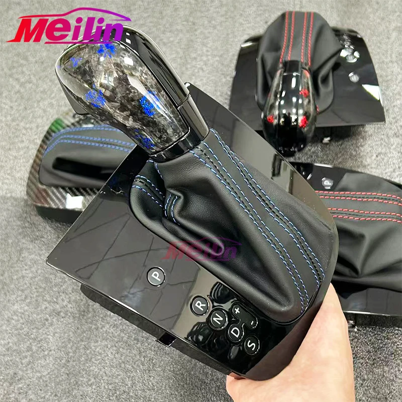 

Suitable for the upgraded car transmission lever of Volkswagen Golf 6 MK6 GTI GL, using blue forged carbon fiber material,