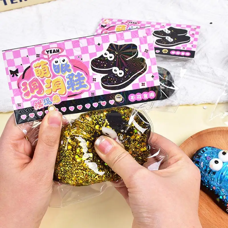 

Мультяшная обувь с большими глазами, сжимаемая игрушка, мягкие игрушки, милые медленные отскоки, снятие стресса, игрушки для детей и взрослых