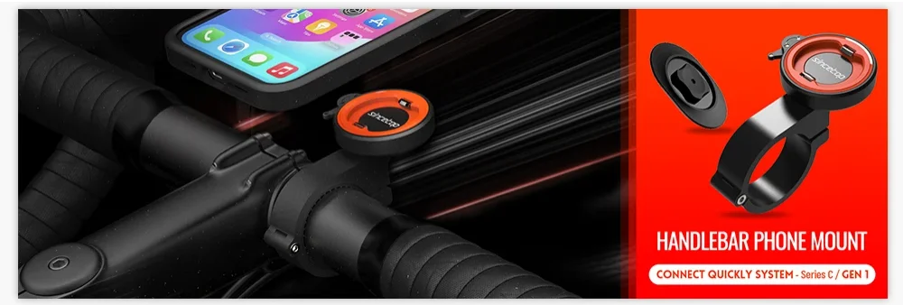 Waist Belt Clip Bicycle Phone Holder with Quick Mount Case for iPhone 17 16 15 14 13 12 11 Pro Max Mini for sincetop Series C