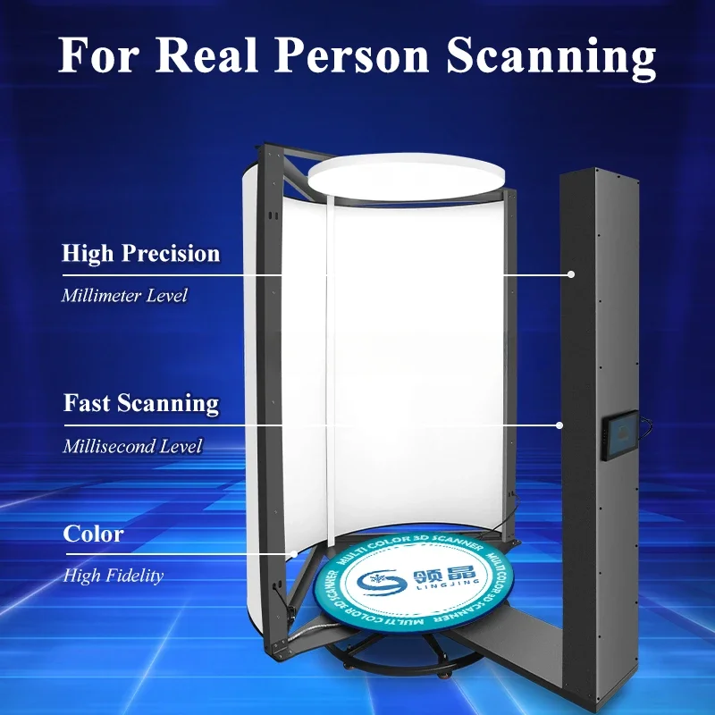 800w 10 Seconds Fast Scanning High Accuracy 360° Rotational 3D Photographic Portrait Scanner For 3D Print Figurine