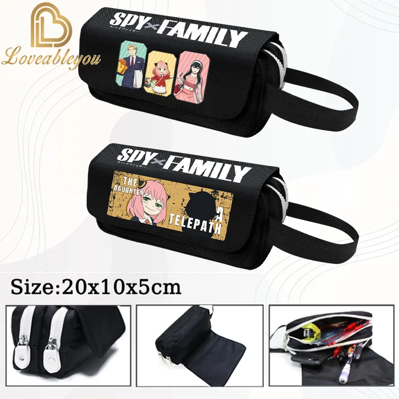 Spyimar family Anime Figure Pencil Case Cartoon Yor Forger Anya scatola di cancelleria ad alta capacità materiale scolastico borsa a matita